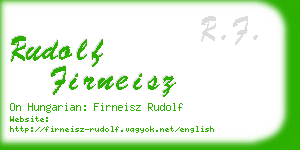rudolf firneisz business card